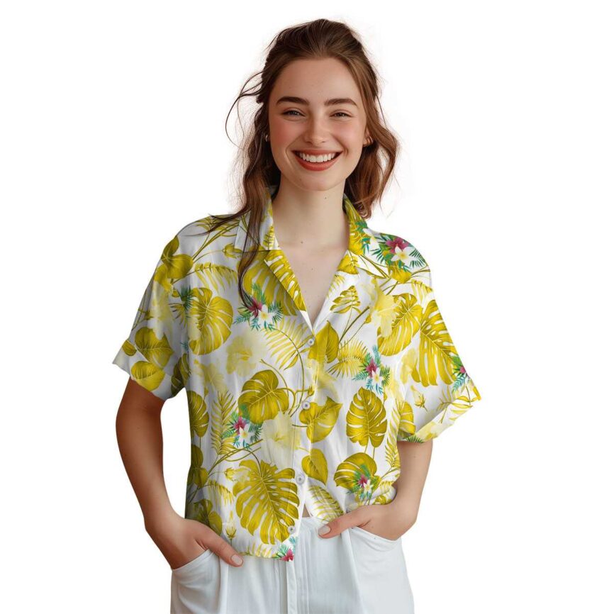 Floral Leaf Pattern Hawaiian Shirt Top rated