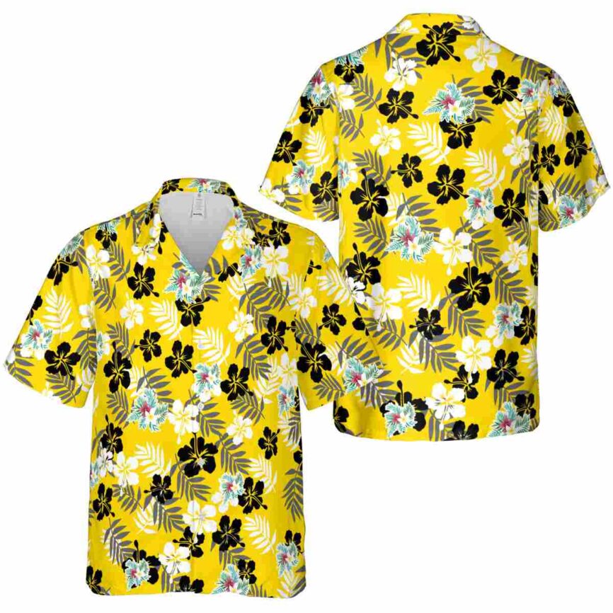Floral Leafy Hibiscus Hawaiian Shirt Premium grade