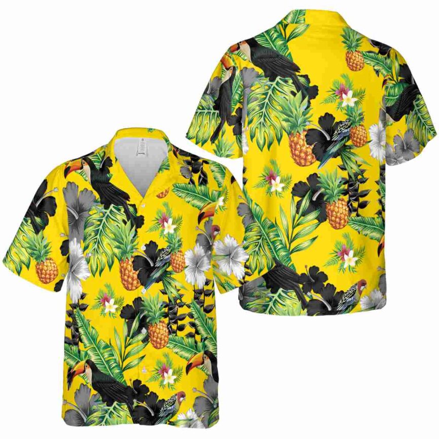 Floral Leafy Toucan Hawaiian Shirt Premium grade