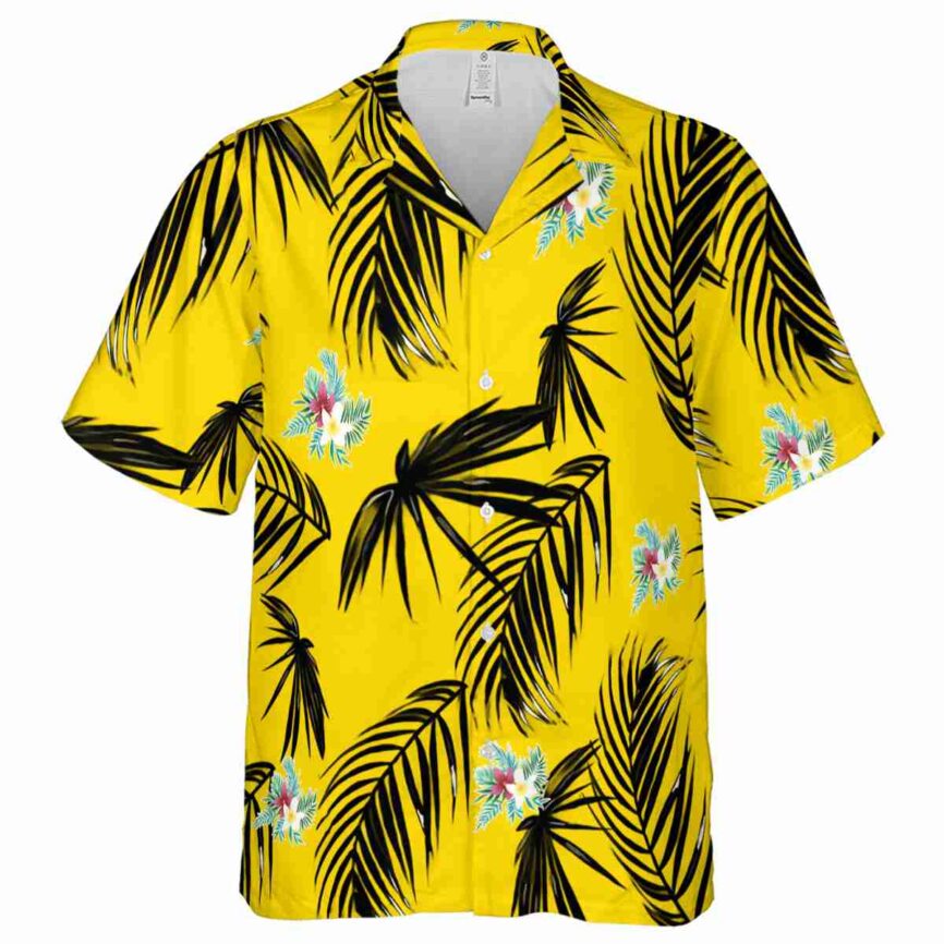 Floral Monochrome Palm Hawaiian Shirt Fashion forward