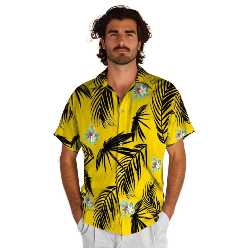 Floral Monochrome Palm Hawaiian Shirt New Arrival