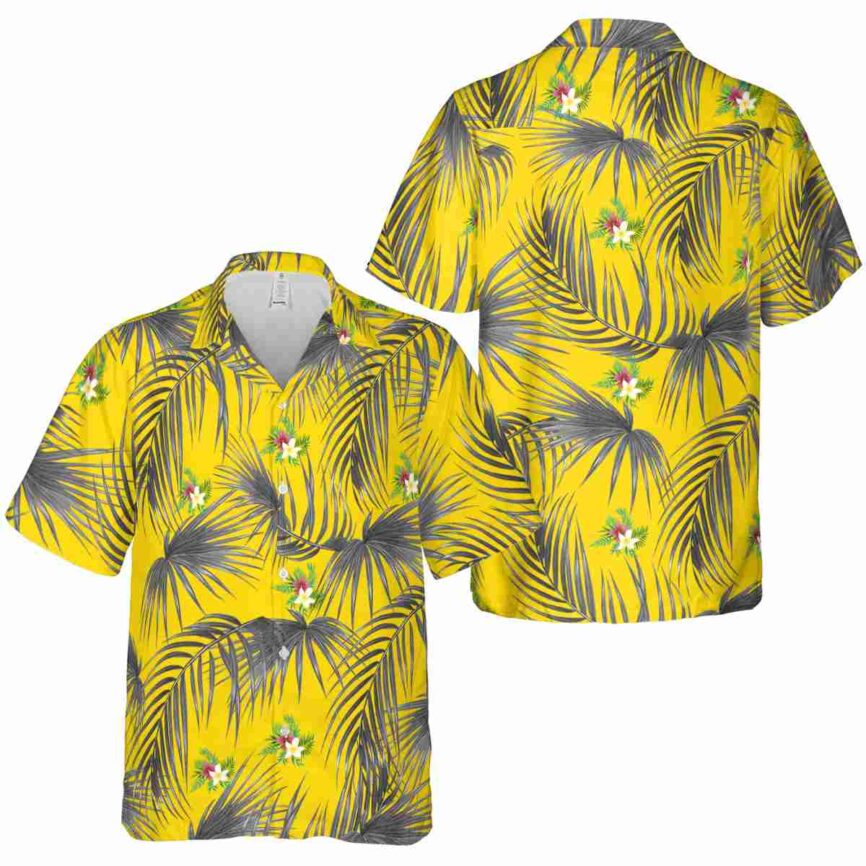 Floral Palm Frond Hawaiian Shirt Premium grade