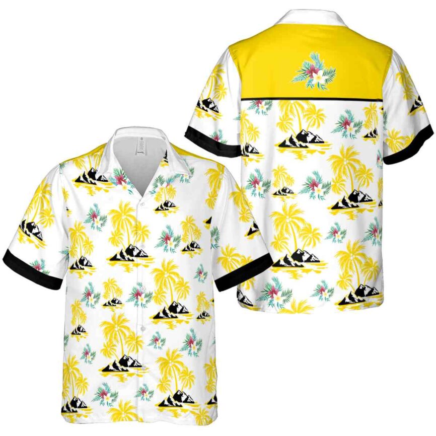 Floral Palm Island Graphic Hawaiian Shirt Premium grade