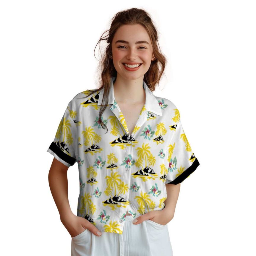Floral Palm Island Graphic Hawaiian Shirt Top rated