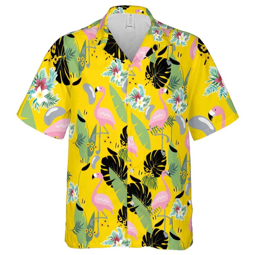 Floral Pink Flamingo Hawaiian Shirt Fashion forward