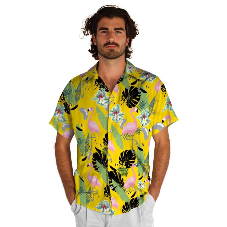 Floral Pink Flamingo Hawaiian Shirt New Arrival