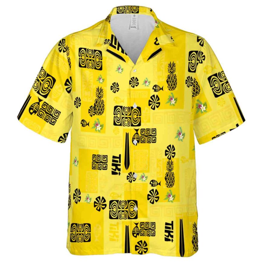 Floral Tiki Motifs Hawaiian Shirt Fashion forward