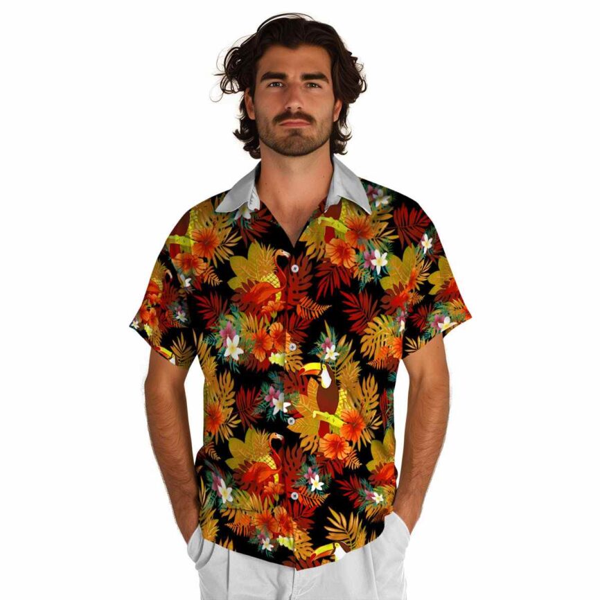 Floral Tropical Bird Hawaiian Shirt New Arrival