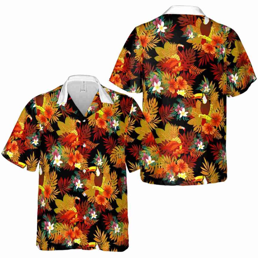 Floral Tropical Bird Hawaiian Shirt Premium grade