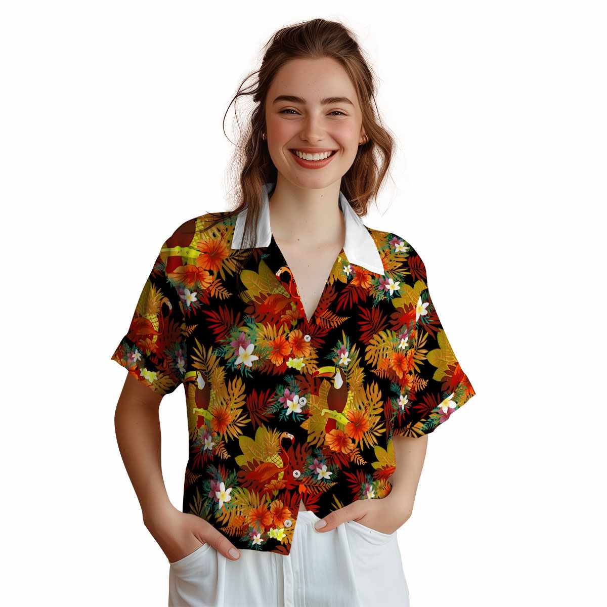 Floral Tropical Bird Hawaiian Shirt Top rated Floral Tropical Bird Hawaiian Shirt Top rated