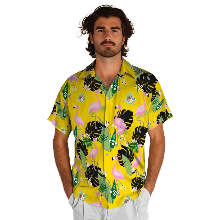 Floral Tropical Flamingo Hawaiian Shirt New Arrival