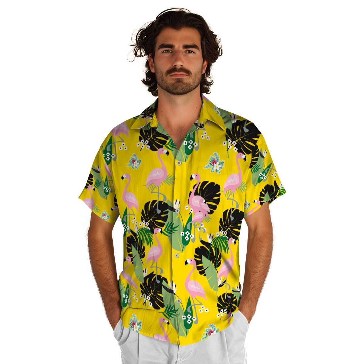 Floral Tropical Flamingo Hawaiian Shirt New Arrival Floral Tropical Flamingo Hawaiian Shirt New Arrival