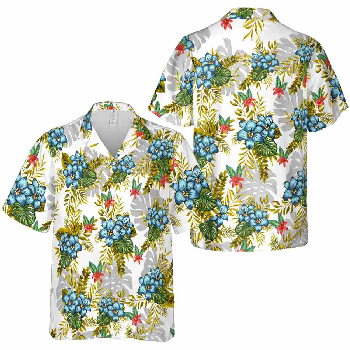 Floral Tropical Fronds Hawaiian Shirt Premium grade Floral Tropical Fronds Hawaiian Shirt Premium grade