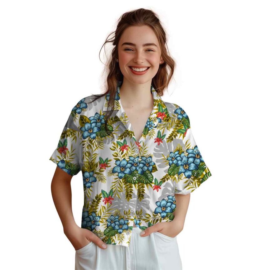 Floral Tropical Fronds Hawaiian Shirt Top rated