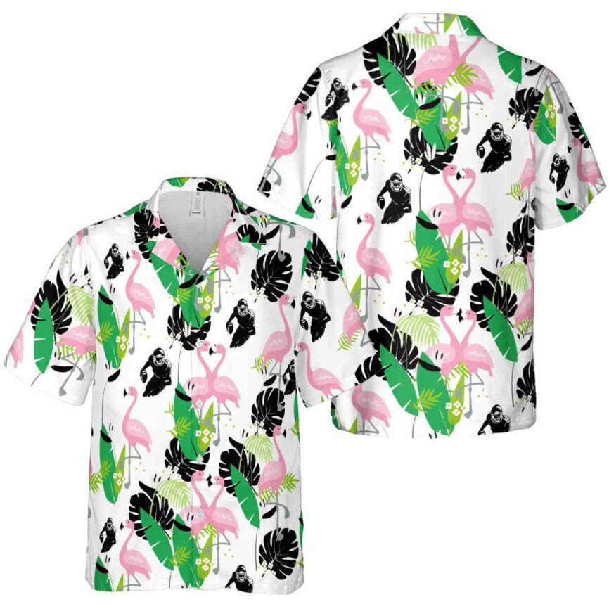 Football Flamingo Leaf Hawaiian Shirt Premium grade