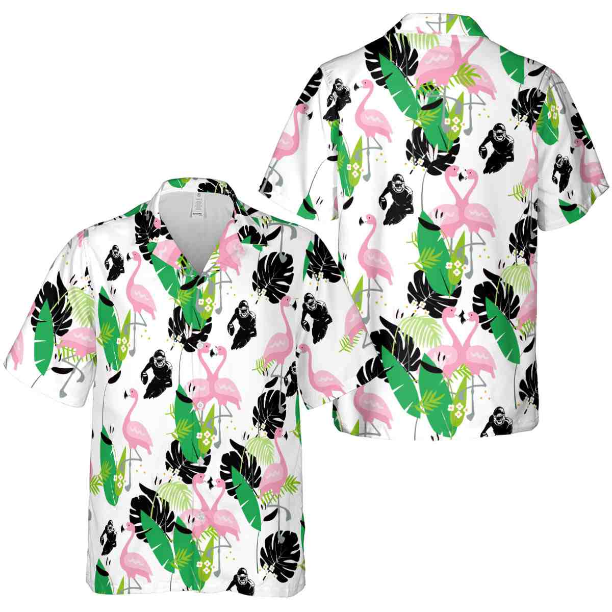 Football Flamingo Leaf Hawaiian Shirt Premium grade Football Flamingo Leaf Hawaiian Shirt Premium grade