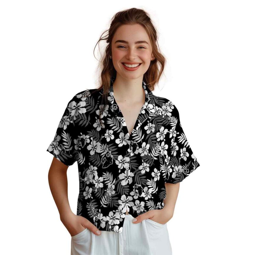 Football Leafy Hibiscus Hawaiian Shirt Top rated