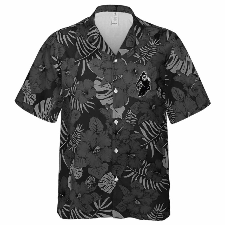 Football Monochrome Floral Hawaiian Shirt Fashion forward