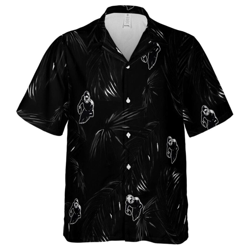 Football Monochrome Palm Hawaiian Shirt Fashion forward