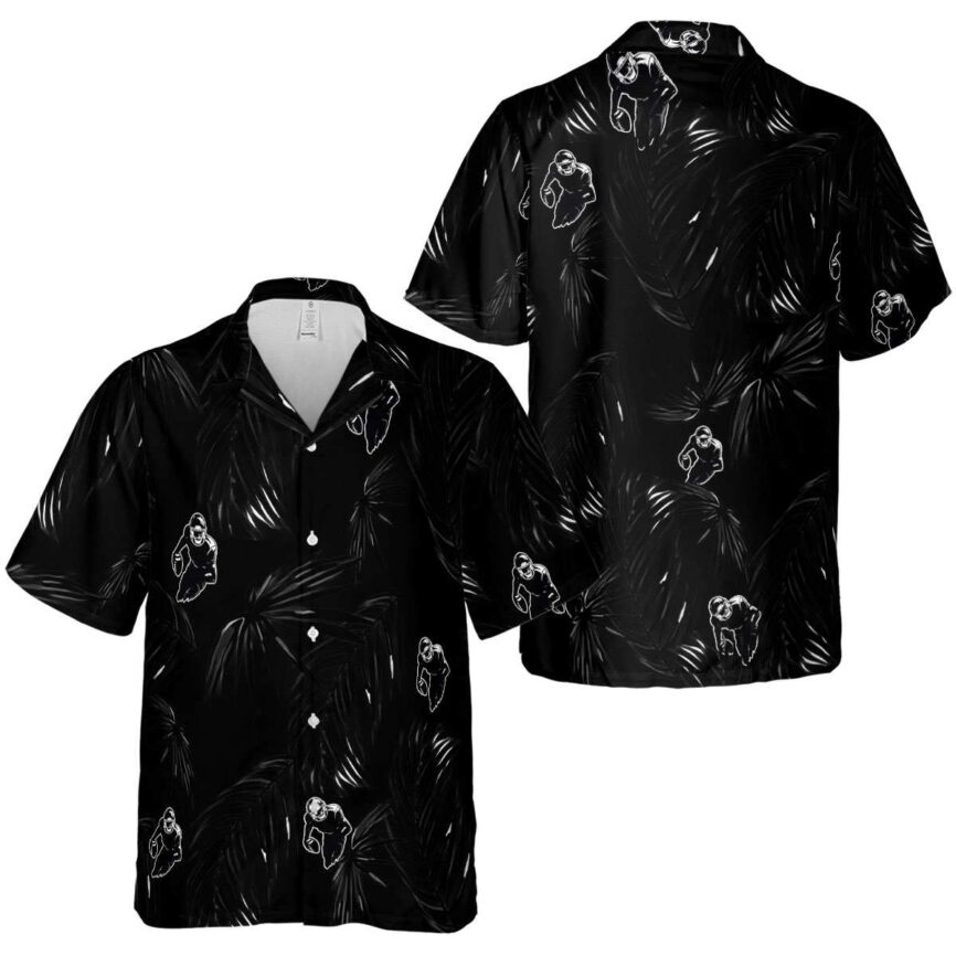 Football Monochrome Palm Hawaiian Shirt Premium grade