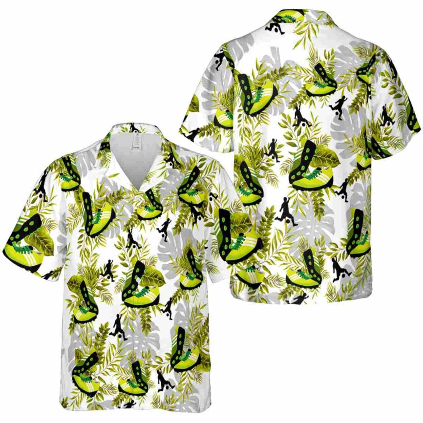 Football Tropical Fronds Hawaiian Shirt Premium grade