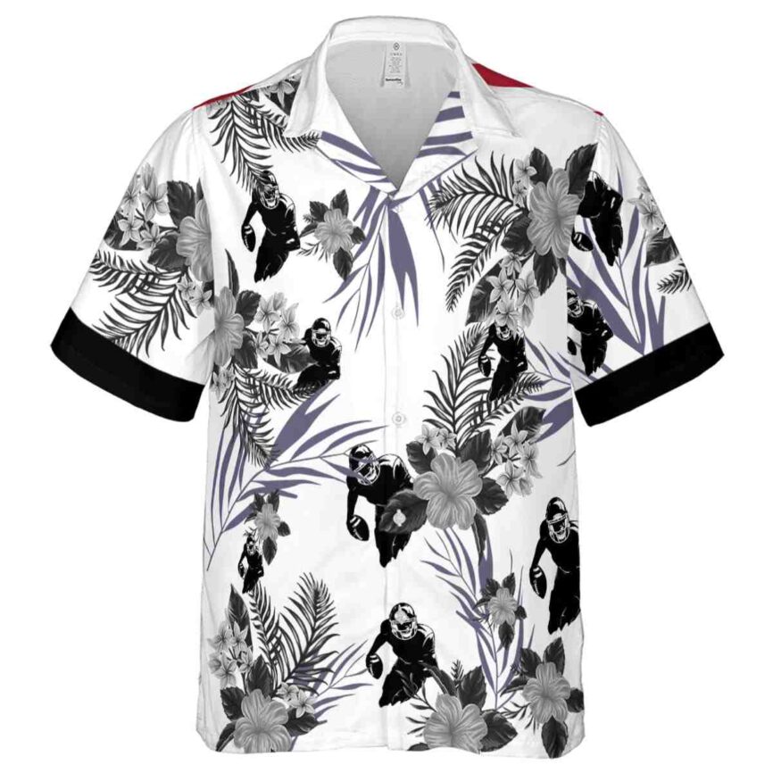 Football US Flag Floral Hawaiian Shirt Fashion forward