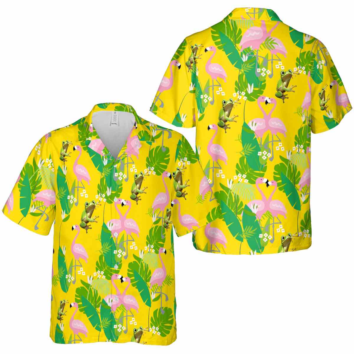 Frog Flamingo Leaf Hawaiian Shirt Premium grade Frog Flamingo Leaf Hawaiian Shirt Premium grade