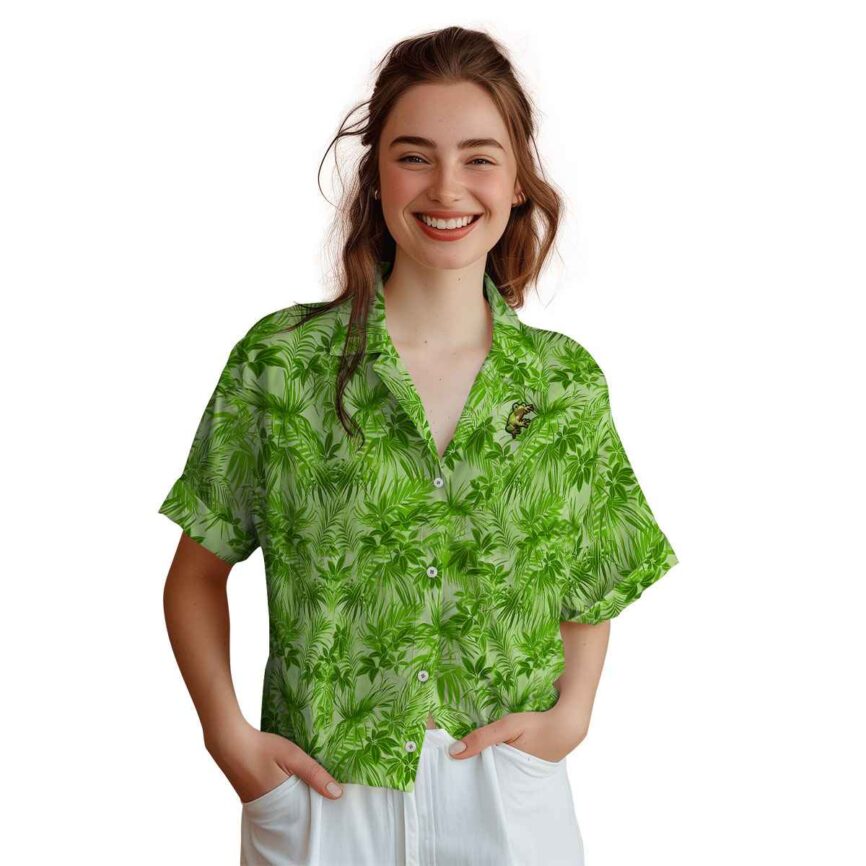 Frog Foliage Print Hawaiian Shirt Top rated