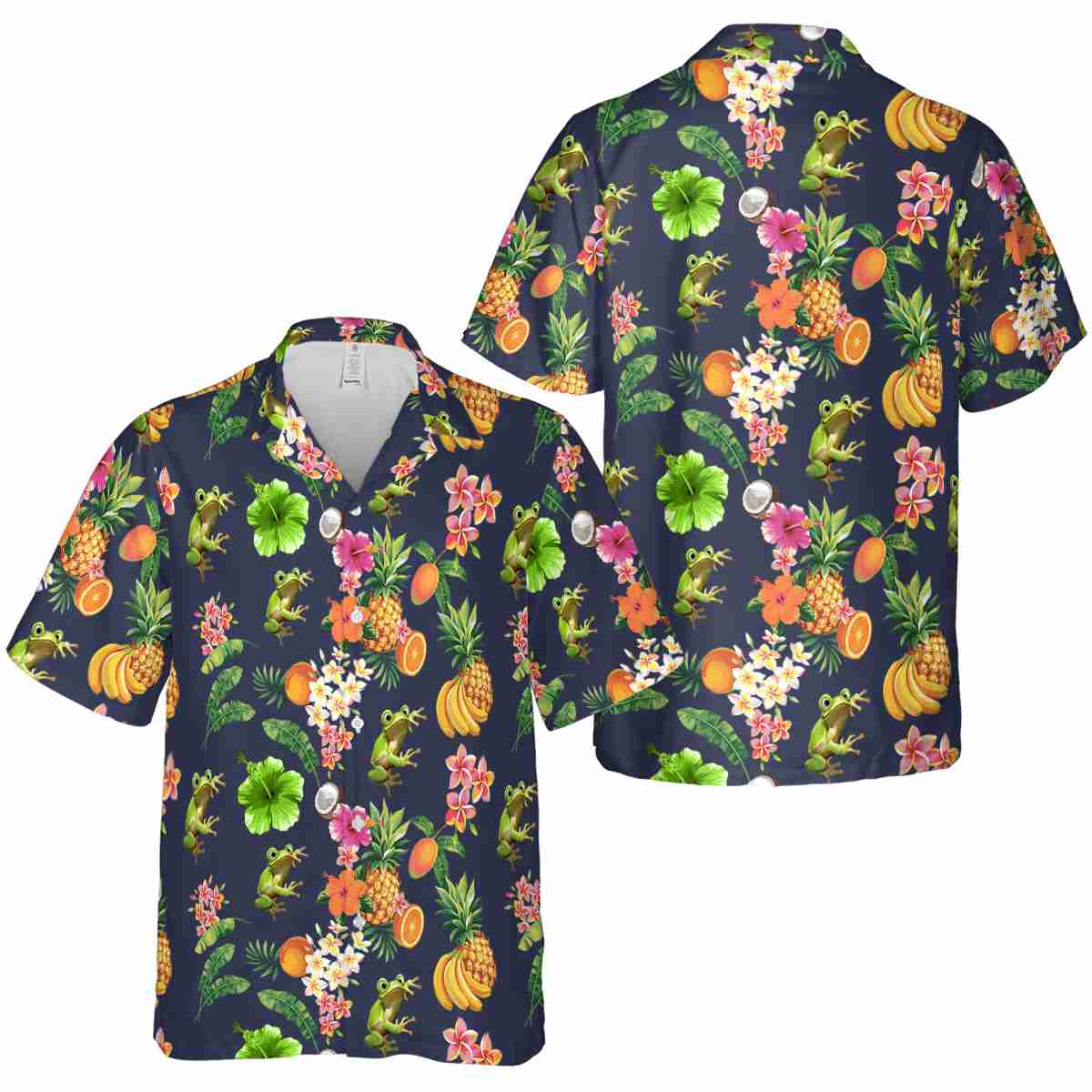 Frog Fruit Pattern Hawaiian Shirt Premium grade Frog Fruit Pattern Hawaiian Shirt Premium grade