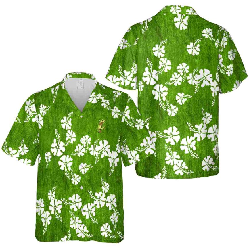 Frog Hibiscus Blossom Hawaiian Shirt Premium grade