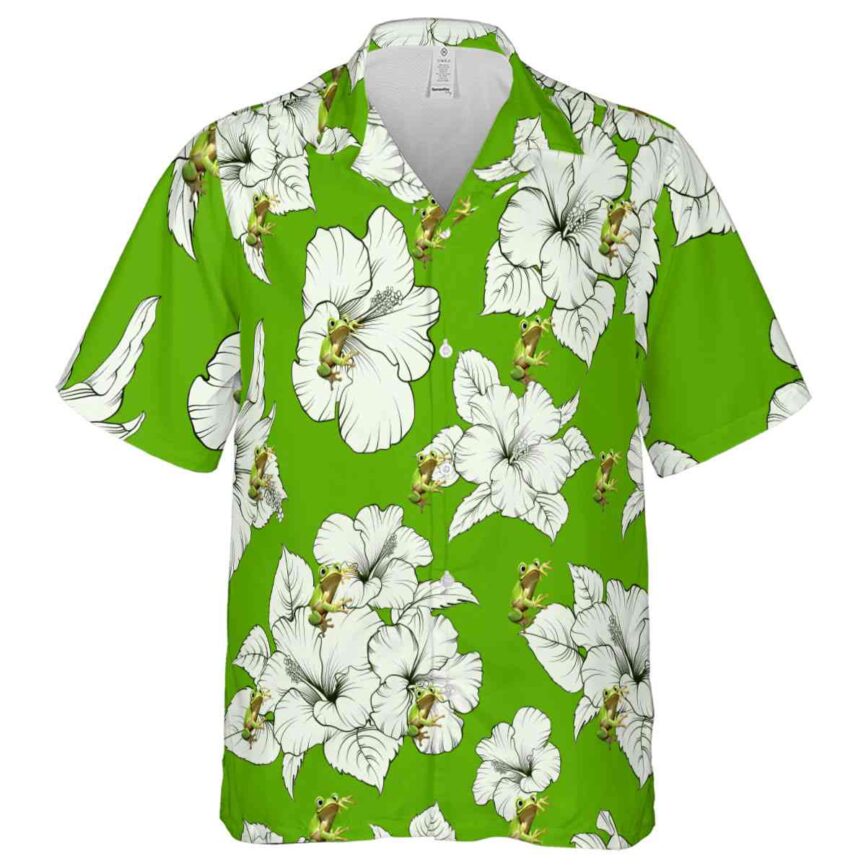 Frog Hibiscus Flower Hawaiian Shirt Fashion forward