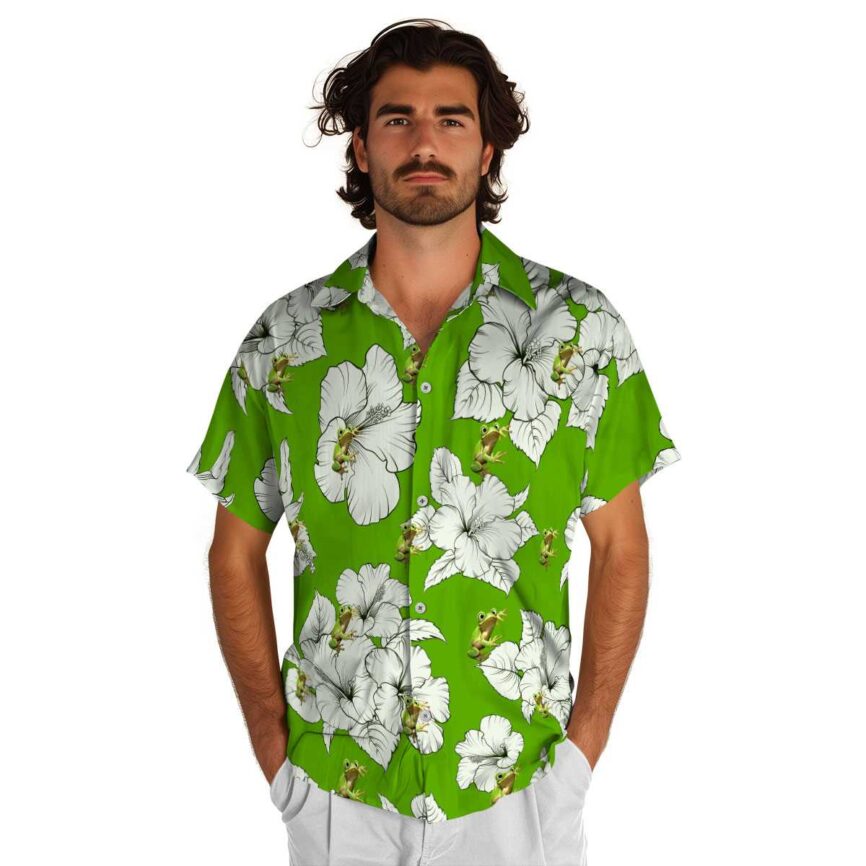Frog Hibiscus Flower Hawaiian Shirt New Arrival