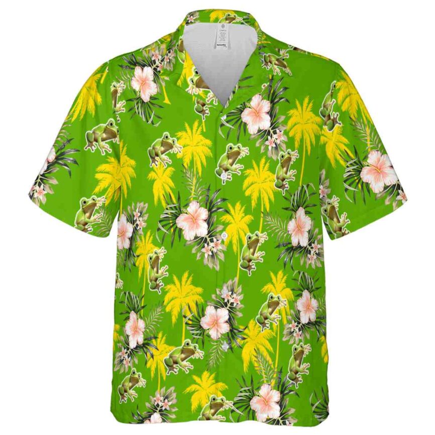 Frog Hibiscus Palm Hawaiian Shirt Fashion forward