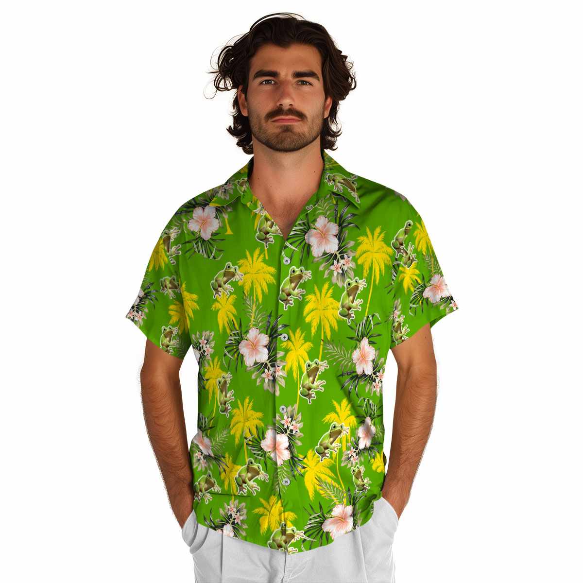 Frog Hibiscus Palm Hawaiian Shirt New Arrival Frog Hibiscus Palm Hawaiian Shirt New Arrival