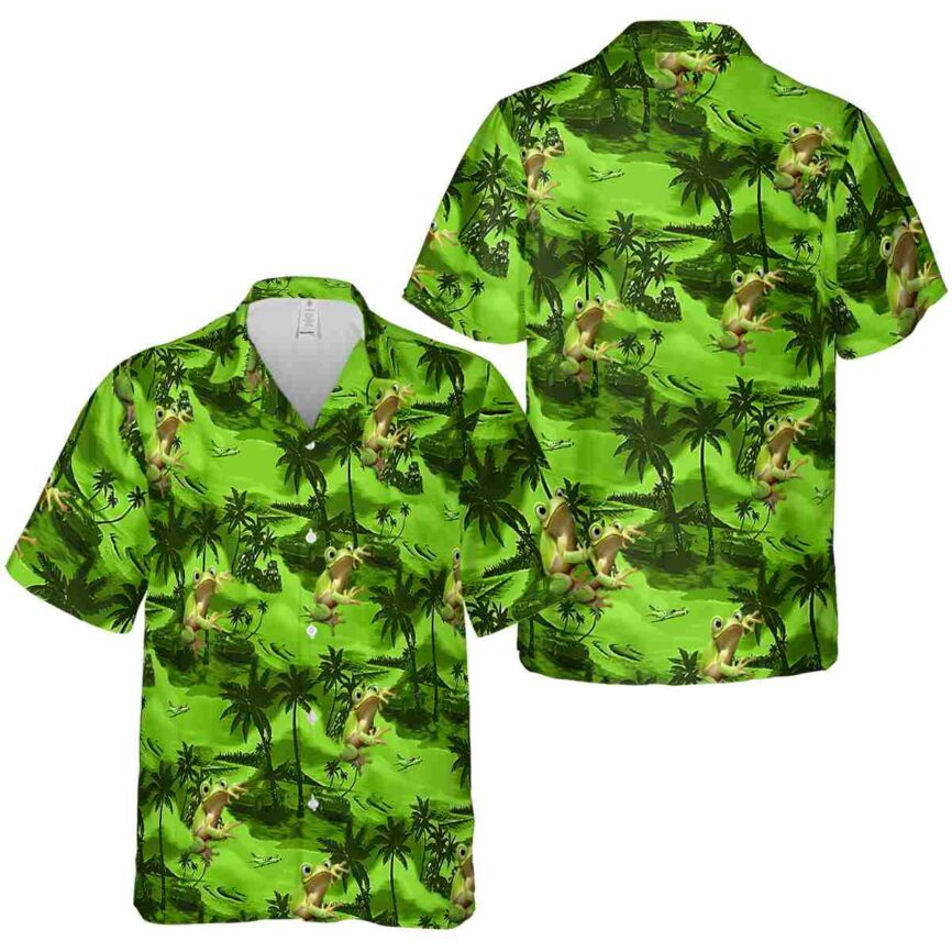 Frog Island Beach Hawaiian Shirt Premium grade
