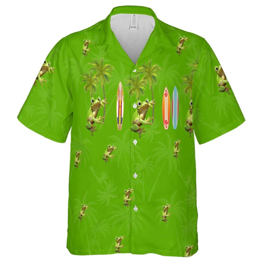 Frog Island Theme Hawaiian Shirt Fashion forward