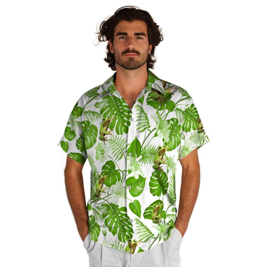 Frog Leaf Pattern Hawaiian Shirt New Arrival