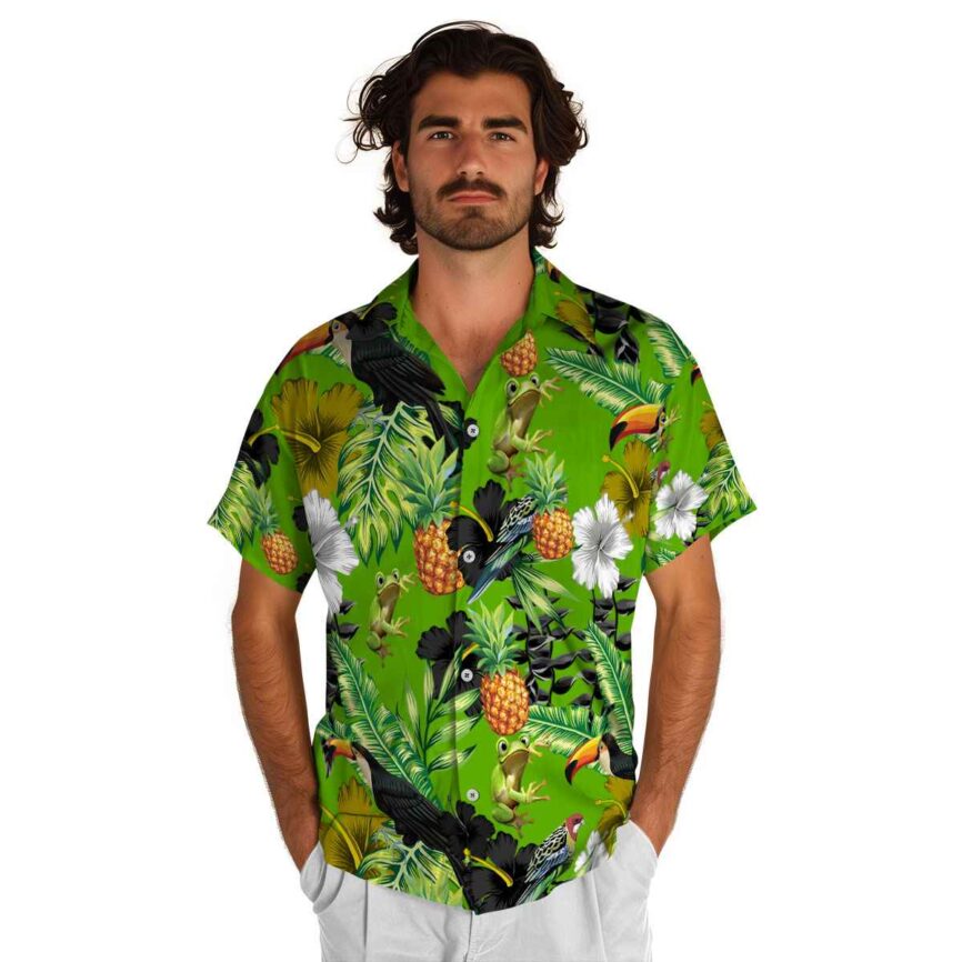 Frog Leafy Toucan Hawaiian Shirt New Arrival