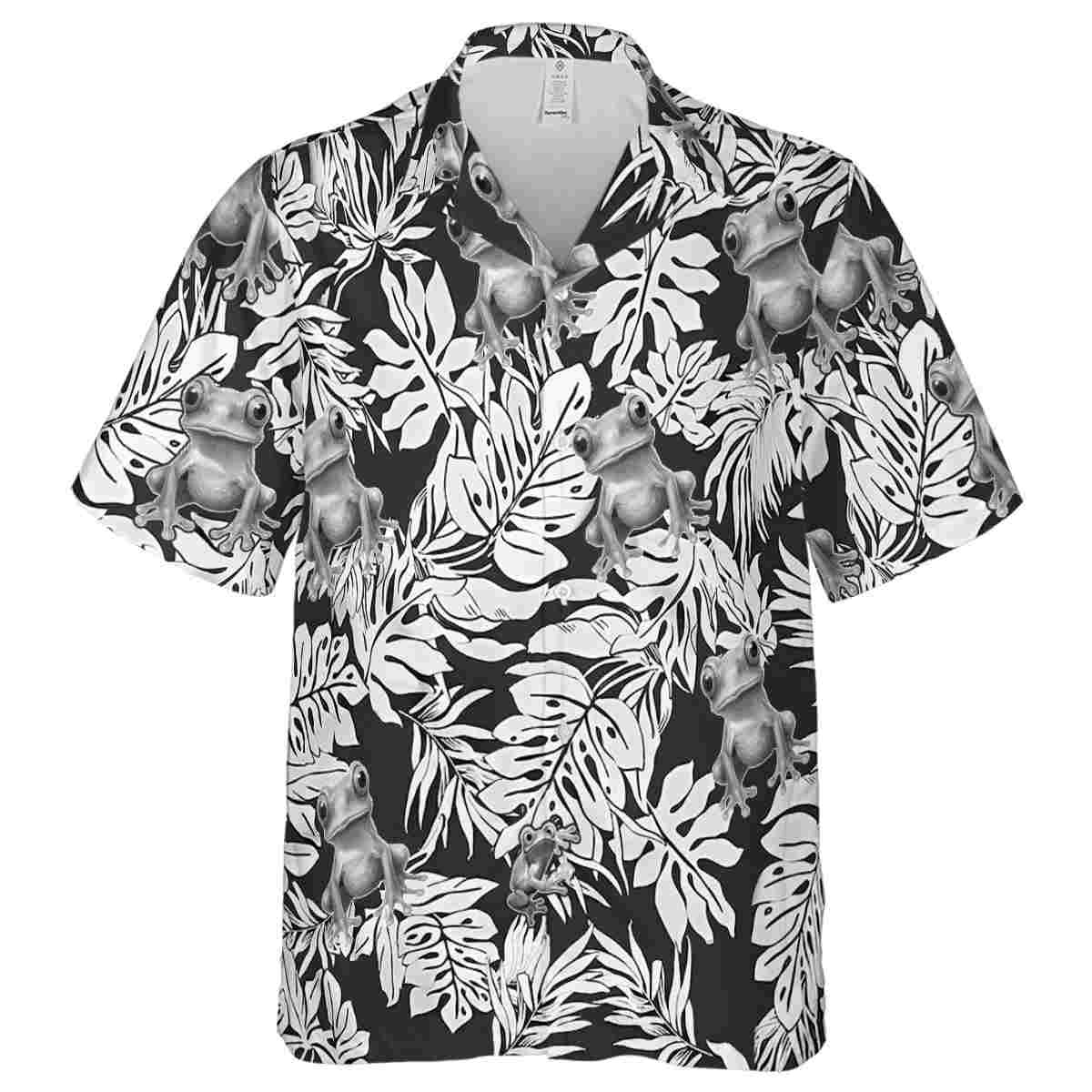 Frog Monstera Foliage Hawaiian Shirt Fashion forward Frog Monstera Foliage Hawaiian Shirt Fashion forward