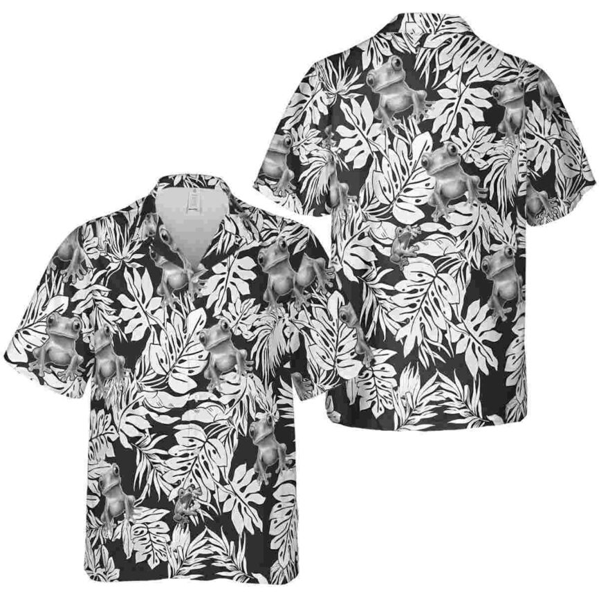 Frog Monstera Foliage Hawaiian Shirt Premium grade