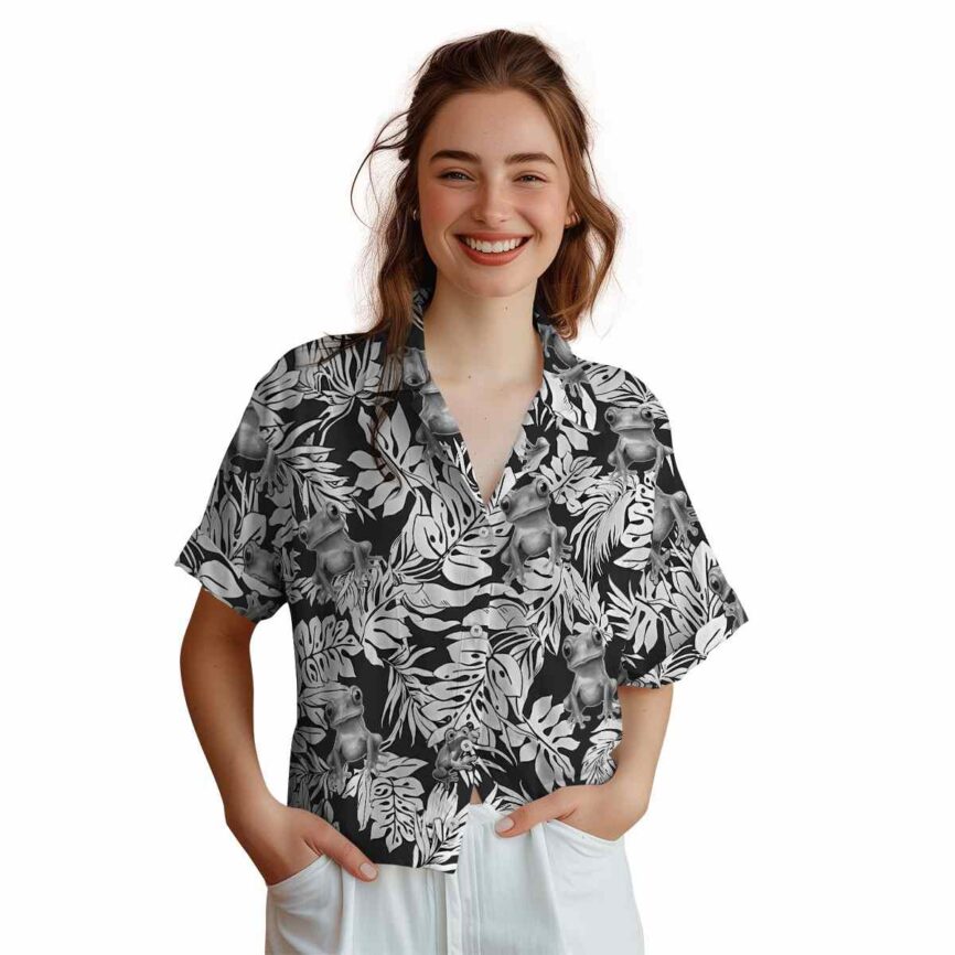 Frog Monstera Foliage Hawaiian Shirt Top rated