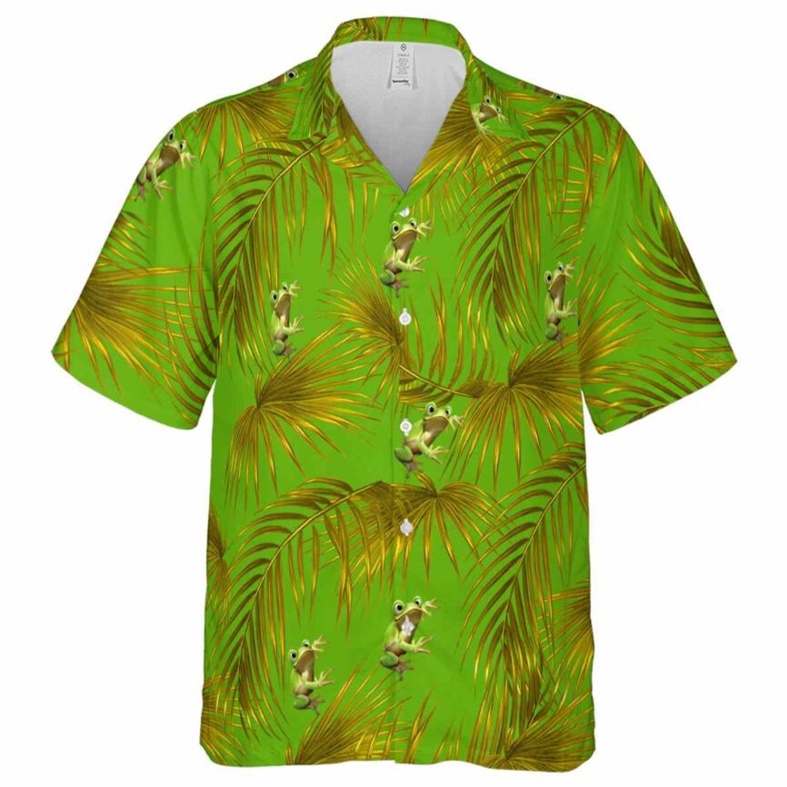 Frog Palm Frond Hawaiian Shirt Fashion forward