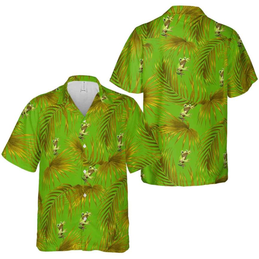 Frog Palm Frond Hawaiian Shirt Premium grade