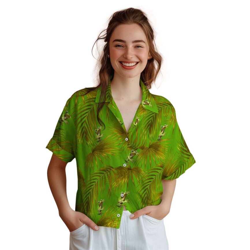 Frog Palm Frond Hawaiian Shirt Top rated