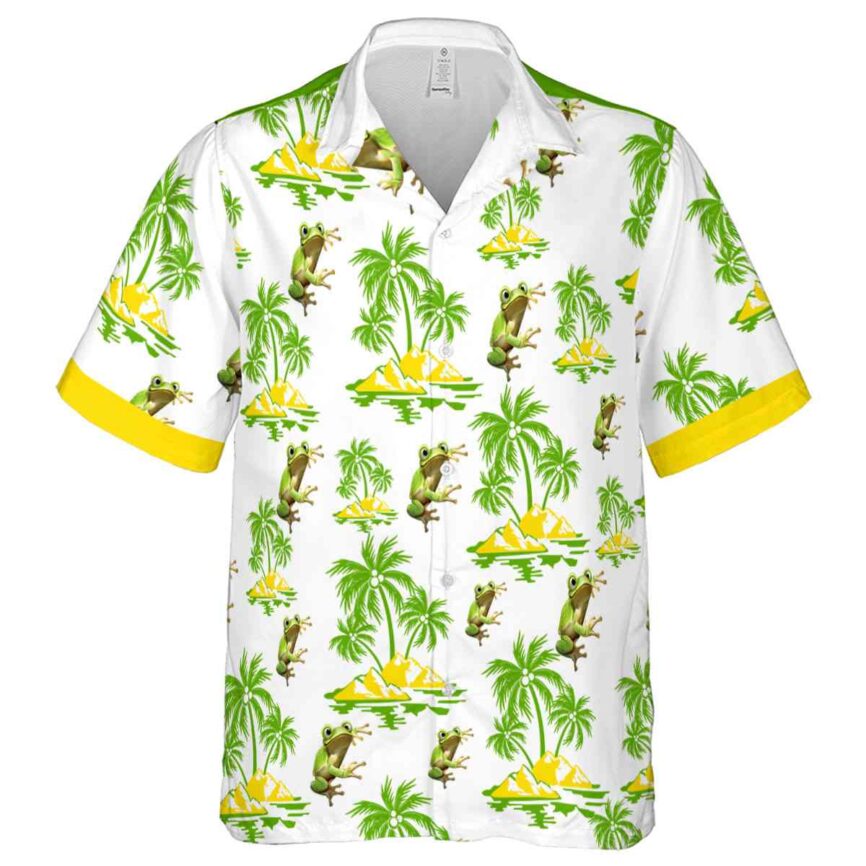 Frog Palm Island Graphic Hawaiian Shirt Fashion forward