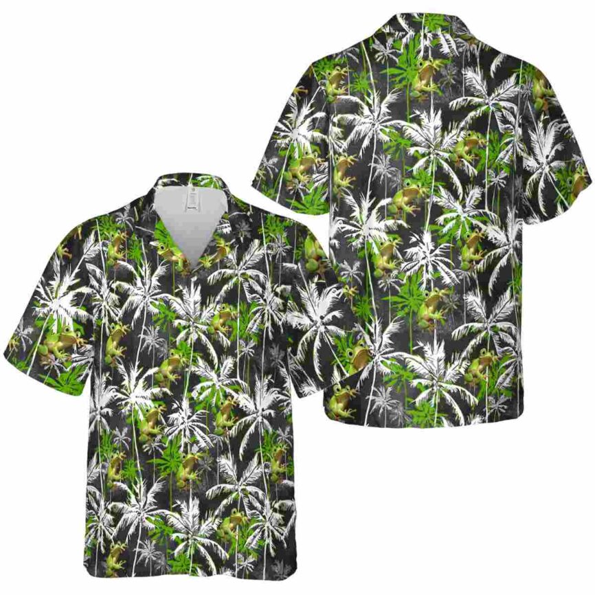 Frog Palm Themed Hawaiian Shirt Premium grade