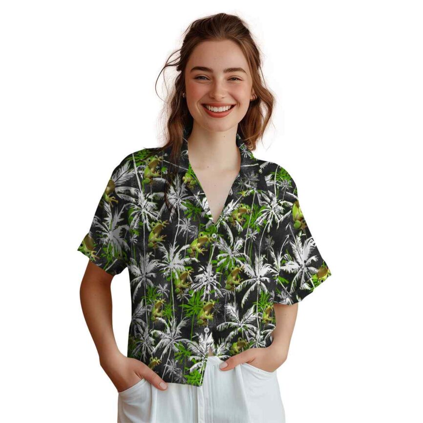 Frog Palm Themed Hawaiian Shirt Top rated