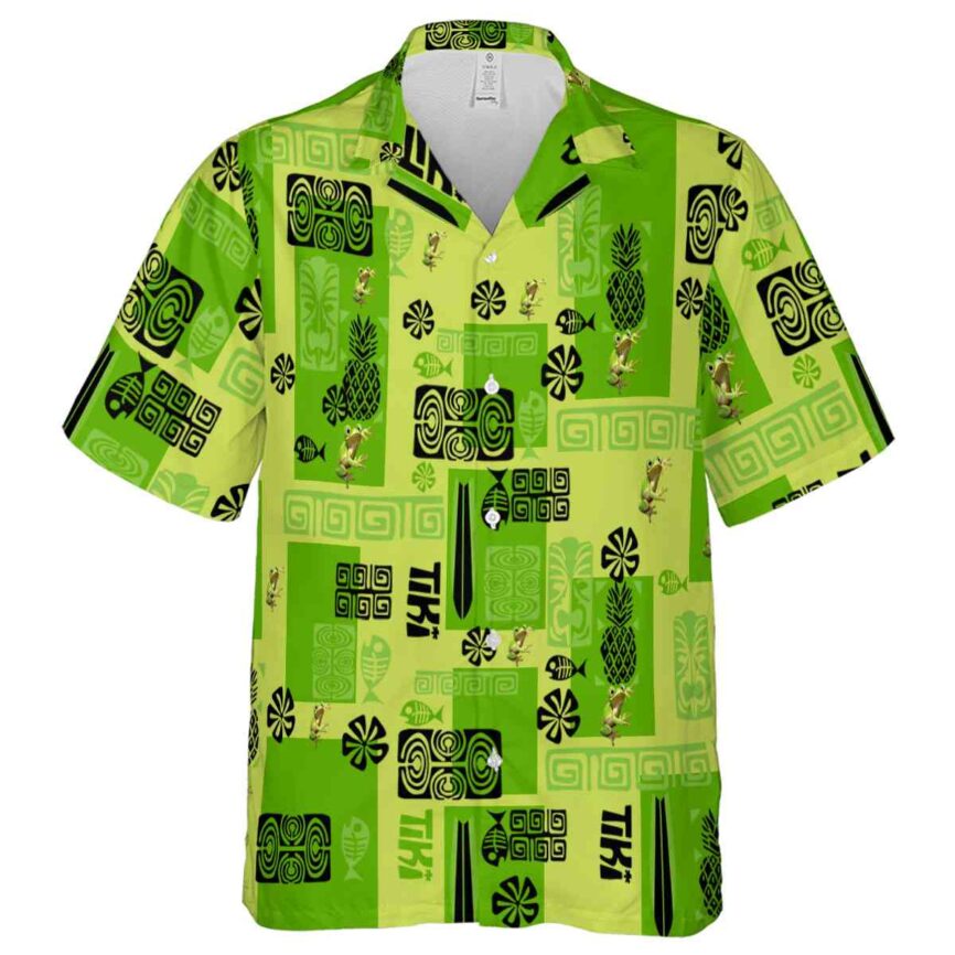 Frog Tiki Motifs Hawaiian Shirt Fashion forward