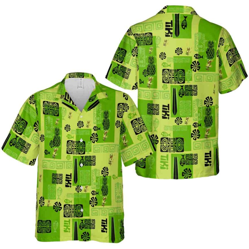 Frog Tiki Motifs Hawaiian Shirt Premium grade