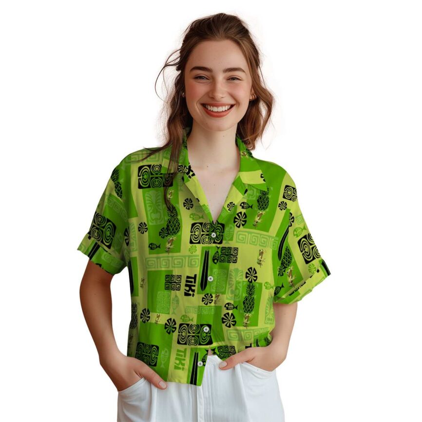 Frog Tiki Motifs Hawaiian Shirt Top rated